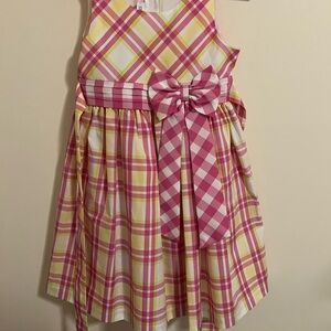 Bonnie Jean Pink and Yellow Plaid Dress